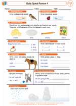 English Language Arts - First Grade - Worksheet: Daily Spiral Review 4