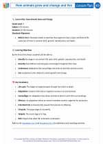 Science - Third Grade - Lesson plan: How animals grow and change and live