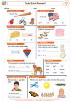 English Language Arts - First Grade - Worksheet: Daily Spiral Review 5