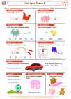 English Language Arts - First Grade - Short Vowel Discrimination - Worksheet: Daily Spiral Review 2