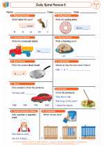 English Language Arts - First Grade - Worksheet: Daily Spiral Review 6