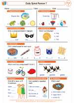 English Language Arts - First Grade - Worksheet: Daily Spiral Review 7