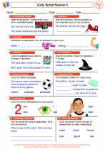 English Language Arts - Third Grade - Worksheet: Daily Spiral Review 5
