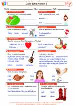 English Language Arts - Third Grade - Worksheet: Daily Spiral Review 9