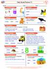 English Language Arts - Third Grade - Worksheet: Daily Spiral Review 13