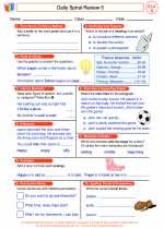 English Language Arts - Fourth Grade - Worksheet: Daily Spiral Review 5