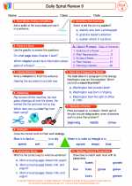 English Language Arts - Fourth Grade - Worksheet: Daily Spiral Review 9
