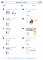 algebraic equations mathematics worksheets and study guides sixth grade