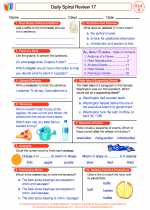 English Language Arts - Fourth Grade - Worksheet: Daily Spiral Review 17