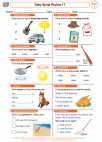 English Language Arts - First Grade - Short Vowel Discrimination - Worksheet: Daily Spiral Review 17