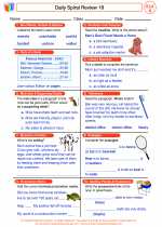 English Language Arts - Fourth Grade - Worksheet: Daily Spiral Review 18