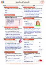 English Language Arts - Fourth Grade - Worksheet: Daily Spiral Review 30