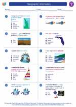 Social Studies - Third Grade - Worksheet: Geographic Information