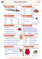 English Language Arts - Third Grade - Worksheet: Daily Spiral Review 27