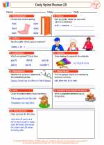 English Language Arts - Second Grade - Worksheet: Daily Spiral Review 29