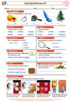 English Language Arts - Second Grade - Worksheet: Daily Spiral Review 25