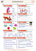 English Language Arts - Second Grade - Worksheet: Daily Spiral Review 20