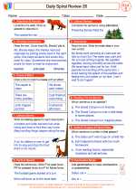 English Language Arts - Fifth Grade - Worksheet: Daily Spiral Review 26