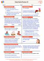 English Language Arts - Fifth Grade - Worksheet: Daily Spiral Review 23