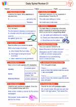 English Language Arts - Fifth Grade - Worksheet: Daily Spiral Review 21
