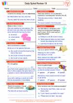 English Language Arts - Fifth Grade - Worksheet: Daily Spiral Review 19