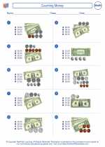 counting money third grade math worksheets study guides and answer