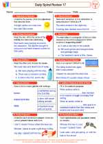English Language Arts - Fifth Grade - Worksheet: Daily Spiral Review 17