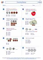 Counting Money. Third Grade Math Worksheets, Study Guides and Answer Keys.