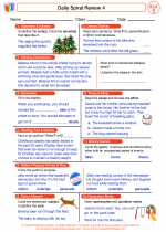 English Language Arts - Fifth Grade - Worksheet: Daily Spiral Review 4
