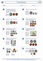 Mathematics - Third Grade - Worksheet: Counting Money