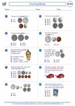 counting money third grade math worksheets study guides and answer keys