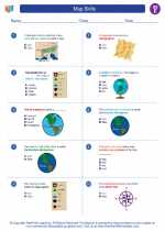 Social Studies - Fifth Grade - Worksheet: Map Skills
