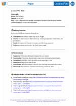 Science - Third Grade - Lesson plan: Water - Bundle
