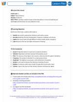 Science - Third Grade - Lesson plan: Sound - Bundle