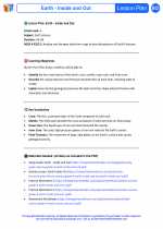 Science - Fourth Grade - Lesson plan: Earth - Inside and Out - Bundle