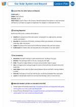 Science - Fourth Grade - Lesson plan: Our Solar System and Beyond - Bundle