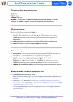 Science - Fourth Grade - Lesson plan: Food Webs and Food Chains - Bundle