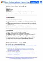 Science - Fourth Grade - Lesson plan: Cells: The Building Blocks of Living Things - Bundle