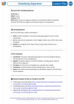 Science - Fourth Grade - Lesson plan: Classifying Organisms - Bundle