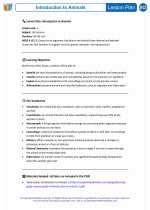 Science - Fourth Grade - Lesson plan: Introduction to Animals - Bundle