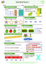 Mathematics - Second Grade - Worksheet: Daily Spiral Review 4, Grade 2