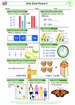 Mathematics - Second Grade - Worksheet: Daily Spiral Review 6, Grade 2