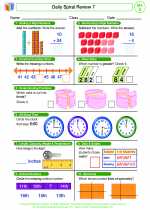 Mathematics - Second Grade - Worksheet: Daily Spiral Review 7, Grade 2