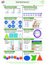 Mathematics - Second Grade - Worksheet: Daily Spiral Review 8, Grade 2