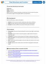 Science - Fourth Grade - Lesson plan: Plant Structure and Function - Bundle