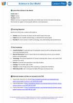 Science - Fourth Grade - Lesson plan: Science in Our World - Bundle