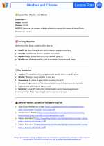 Science - Fourth Grade - Lesson plan: Weather and Climate - Bundle