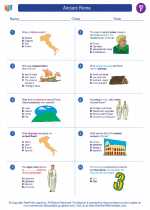 Social Studies - Sixth Grade - Worksheet: Ancient Rome