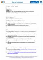 Science - Fifth Grade - Lesson plan: Energy Resources