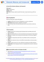 Science - Fifth Grade - Lesson plan: Elements, Mixtures, and Compounds